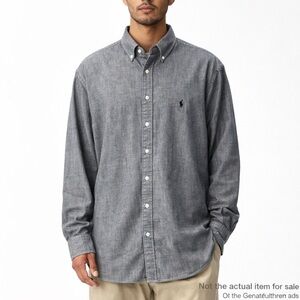 Ralph Lauren LT Classic Fit Grey Denim Button-Down Shirt